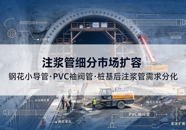 洪山注浆管细分市场扩容，隧道钢花小导管、PVC 袖阀管、桩基后注浆管需求分化
